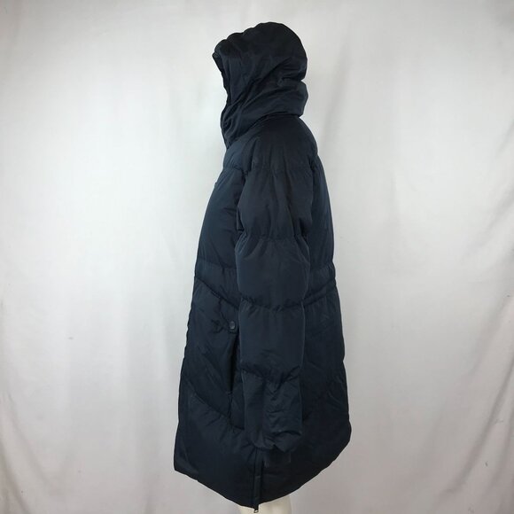 MONDETTA OUTDOOR PROJECT ~ WOMENS XL ~ NAVY BLUE DOWN HOODED PARKA COAT JACKET - Picture 5 of 8